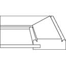 Cutaway detail of The Chapman 5-piece mitred cabinet door with beaded inner and outside edge detail