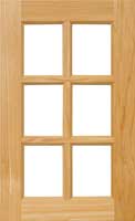 Century cabinet door with French style glass panes