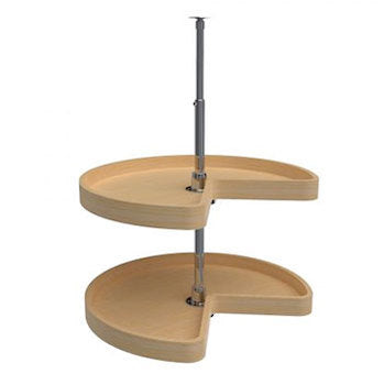 Classic kidney shaped lazy susan shelves for corner cabinets