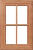 Malibu cabinet doors with 4 panel glass