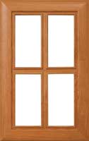 Saratoga 4 panel glass cabinet door