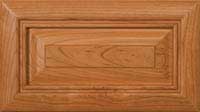 Saratoga raised panel drawer front shown in Cherry