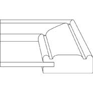 Side profile of The Connecticut recessed panel cabinet drawer front with mitered and routed frame details