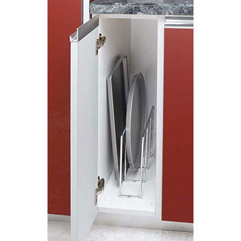 U shaped cabinet organization hardware for trays