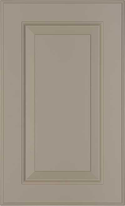 Raised panel rigid thermofoil cabinet door shown in stone grey