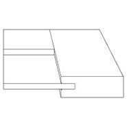 Side profile of the Arcadia shaker cabinet door