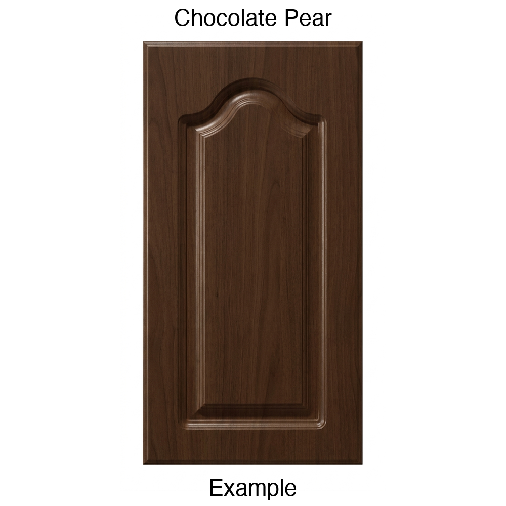 AL757 Cathedral Raised Panel Thermofoil Cabinet Door in Chocolate Pear