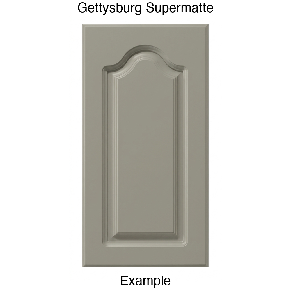 AL757 Cathedral Raised Panel Thermofoil Cabinet Door in Gettysburg Supermatte