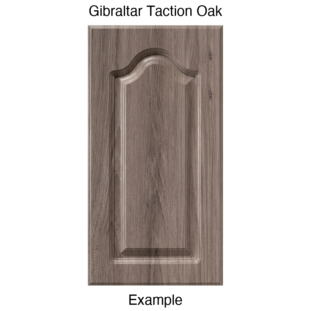 AL757 Cathedral Raised Panel Thermofoil Cabinet Door in Gibraltar Taction Oak