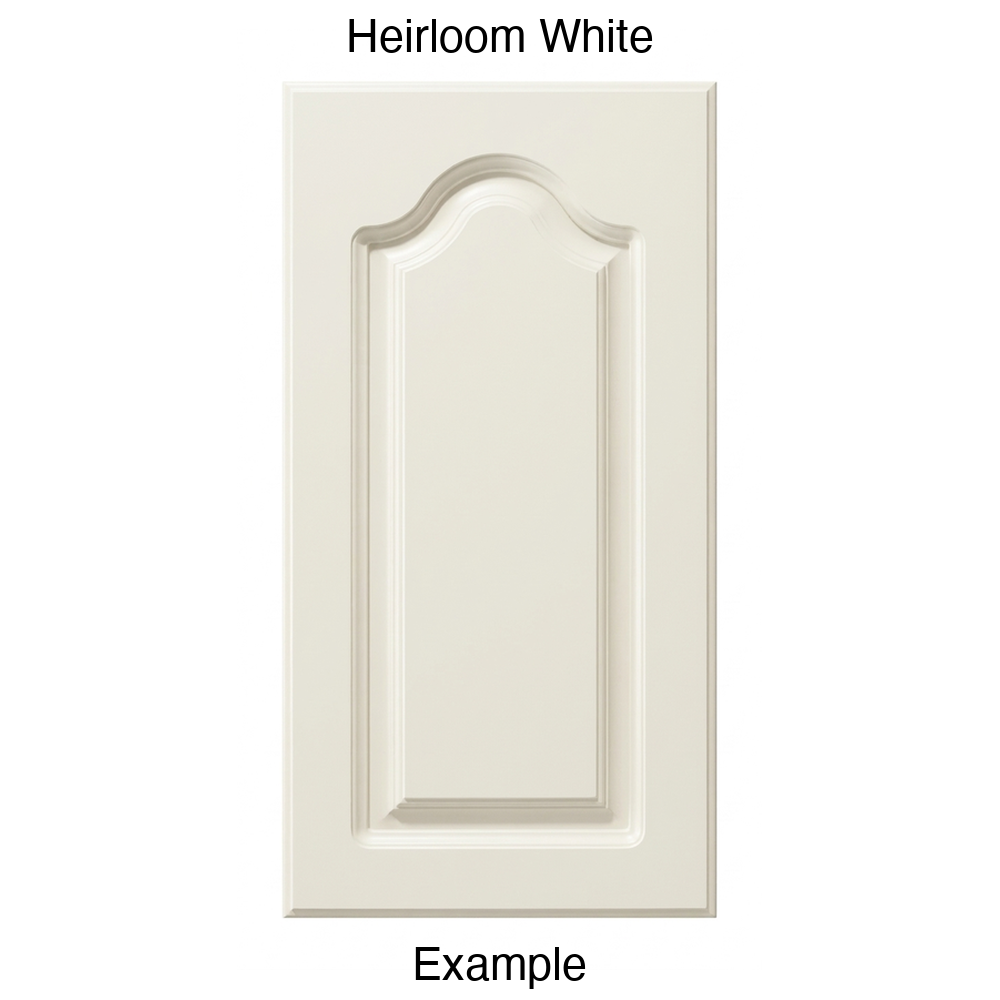 AL757 Cathedral Raised Panel Thermofoil Cabinet Door in Heirloom White