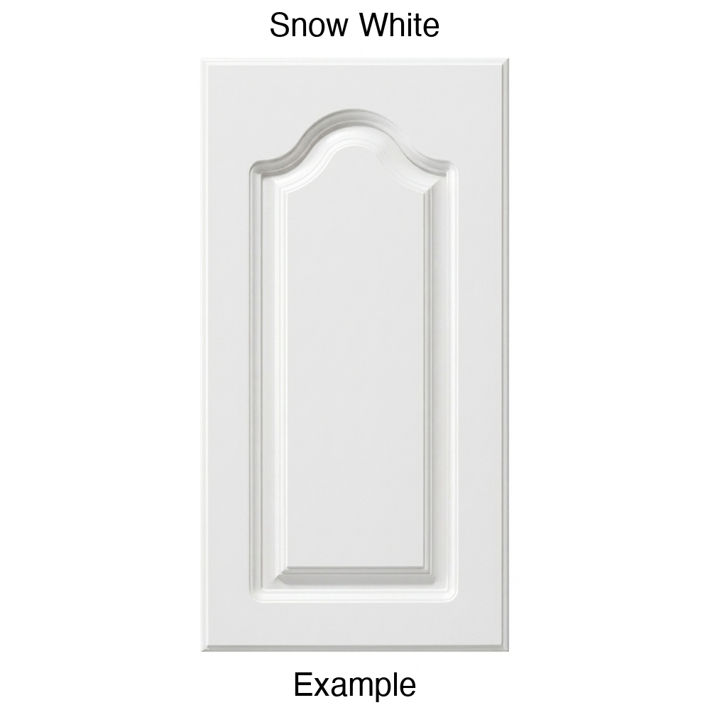 AL757 Cathedral Raised Panel Thermofoil Cabinet Door in Snow White