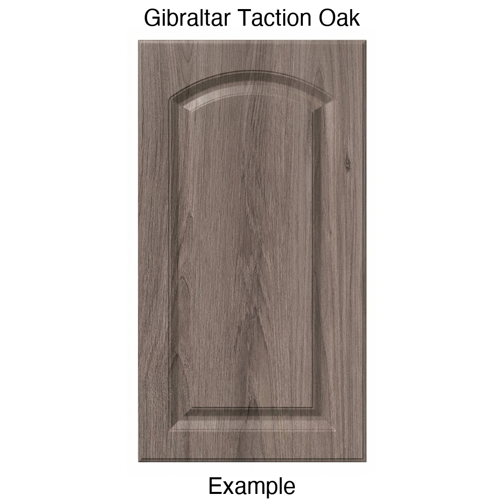 AP768 Arched Raised Panel Thermofoil Cabinet Door in Gibraltar Taction Oak