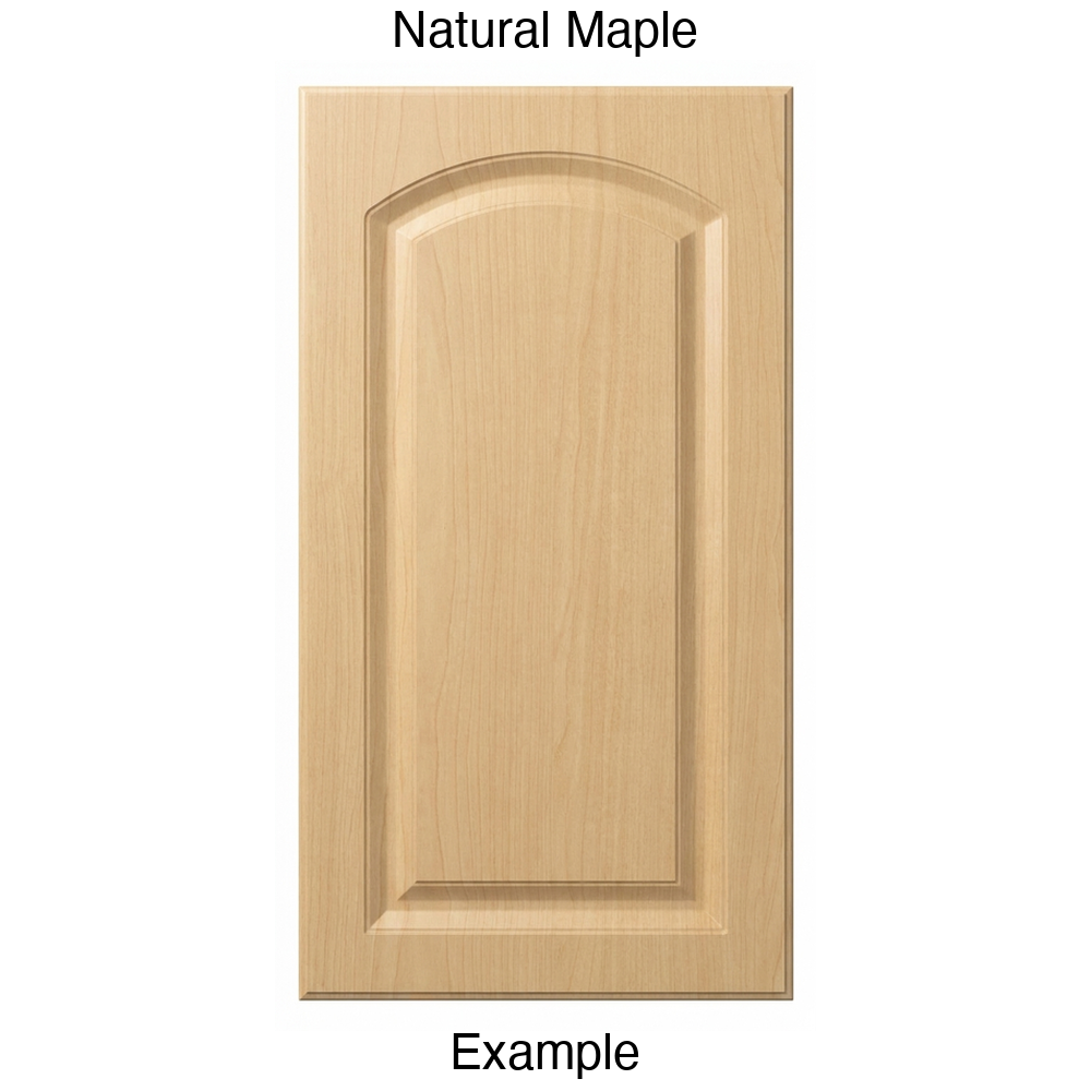 AP768 Arched Raised Panel Thermofoil Cabinet Door in Natural Maple