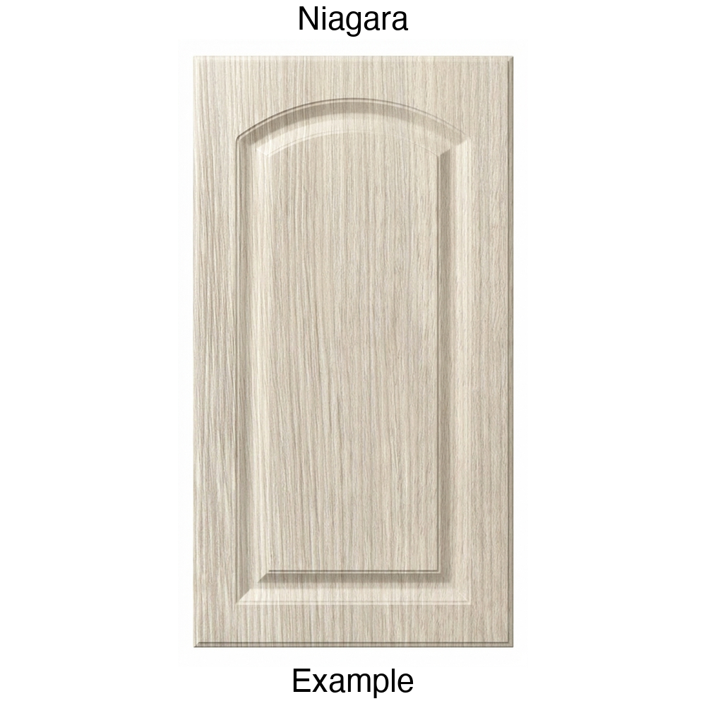 AP768 Arched Raised Panel Thermofoil Cabinet Door in Niagara