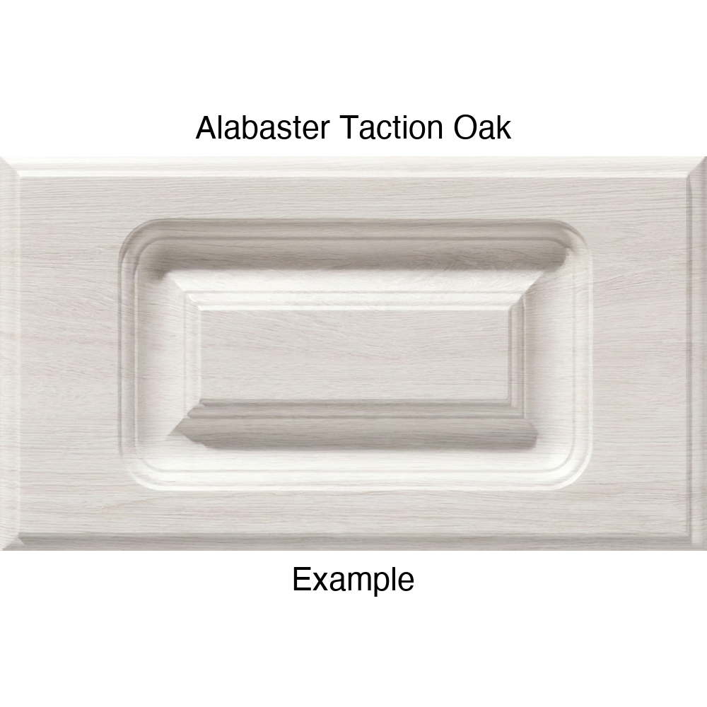 AR756 Thermofoil Drawer Front, Routed, in Alabaster Taction Oak