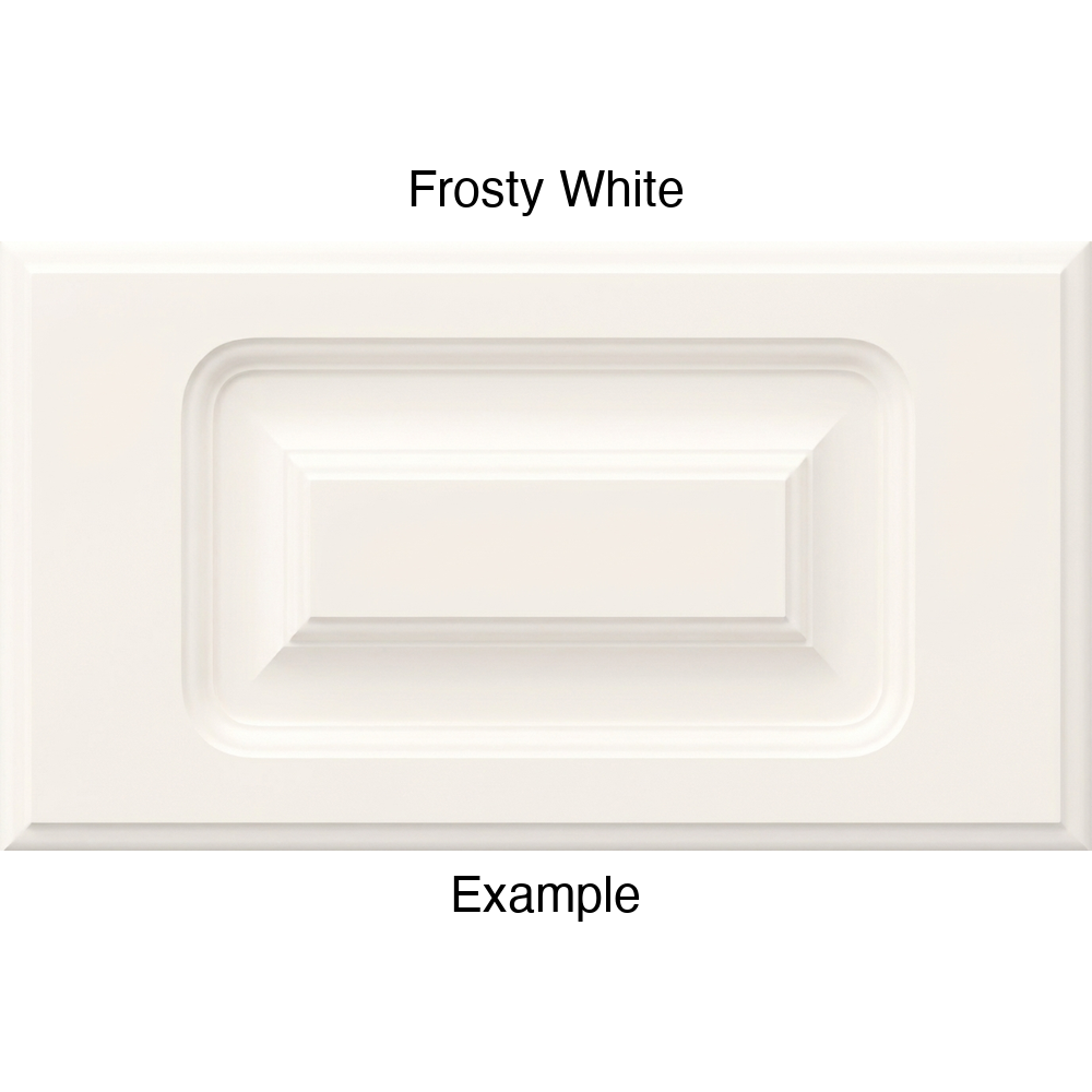 AR756 Thermofoil Drawer Front, Routed, in Frosty White