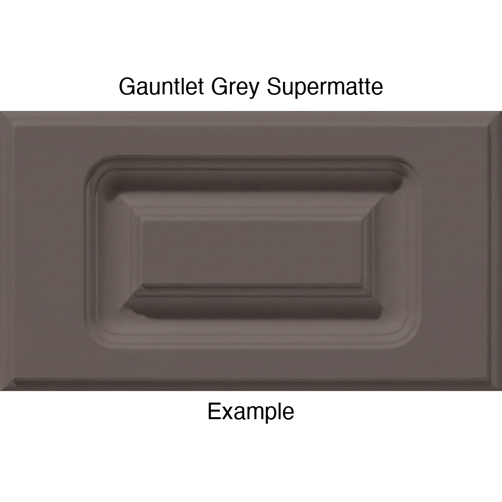AR756 Thermofoil Drawer Front, Routed, in Gauntlet Grey Supermatte