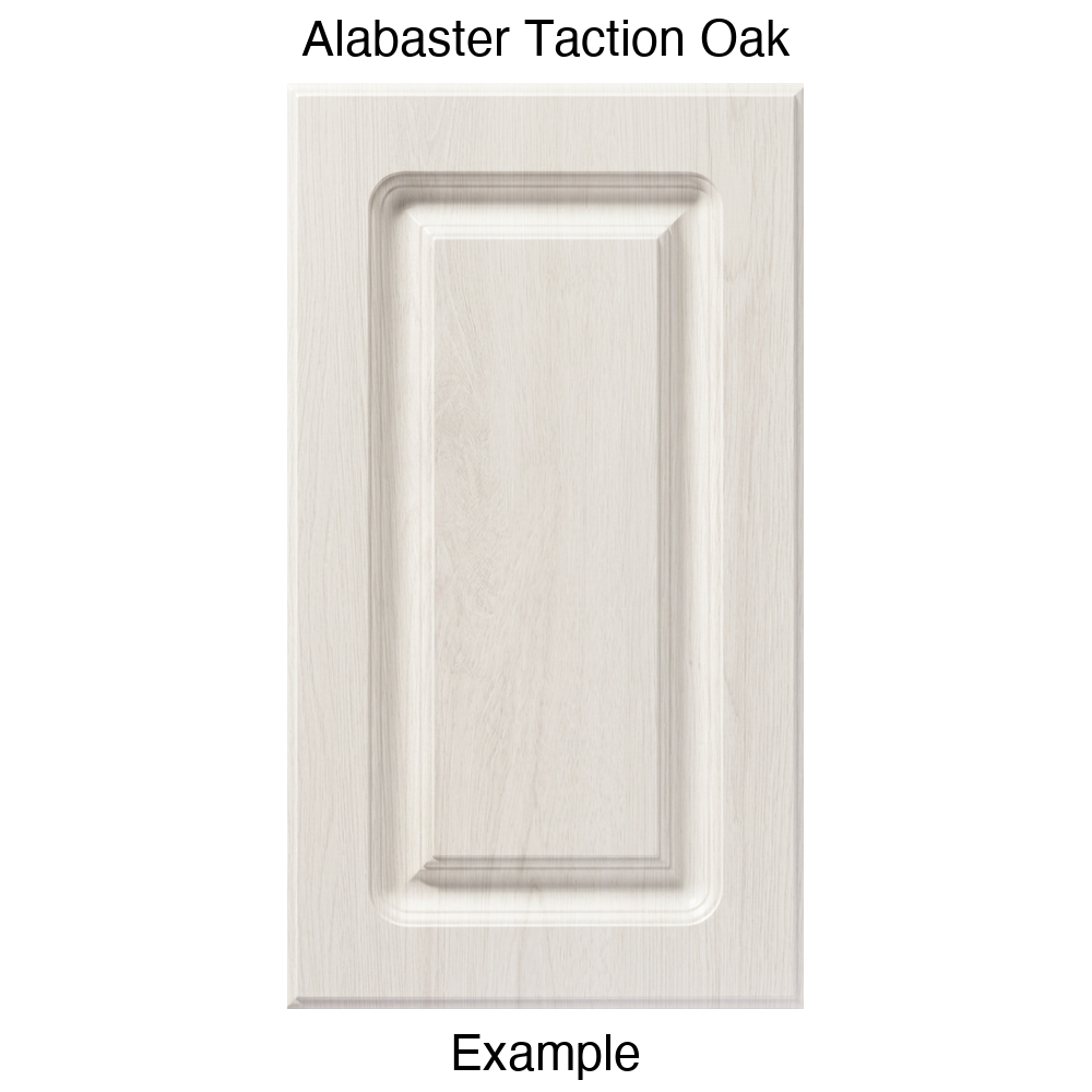 AR756 Raised Panel Thermofoil Cabinet Door in Alabaster Taction Oak