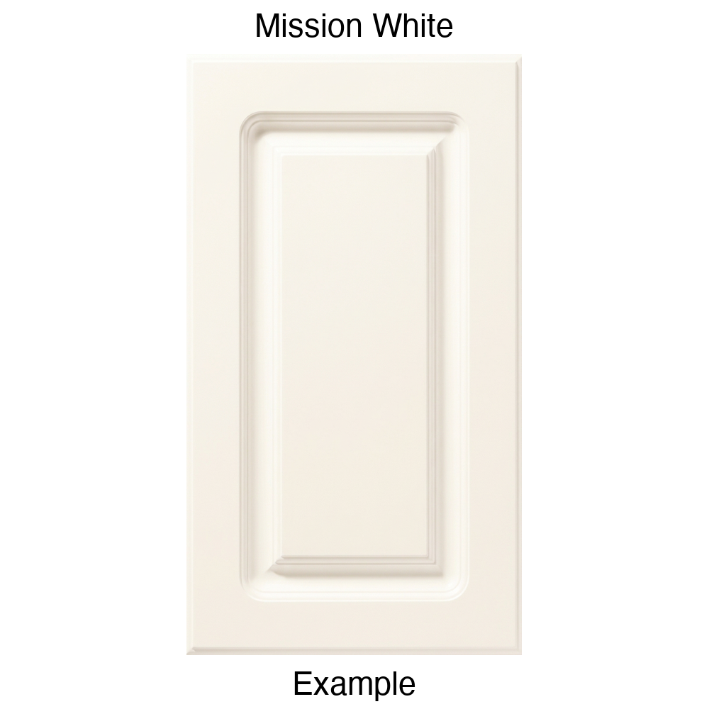 AR756 Raised Panel Thermofoil Cabinet Door in Mission White