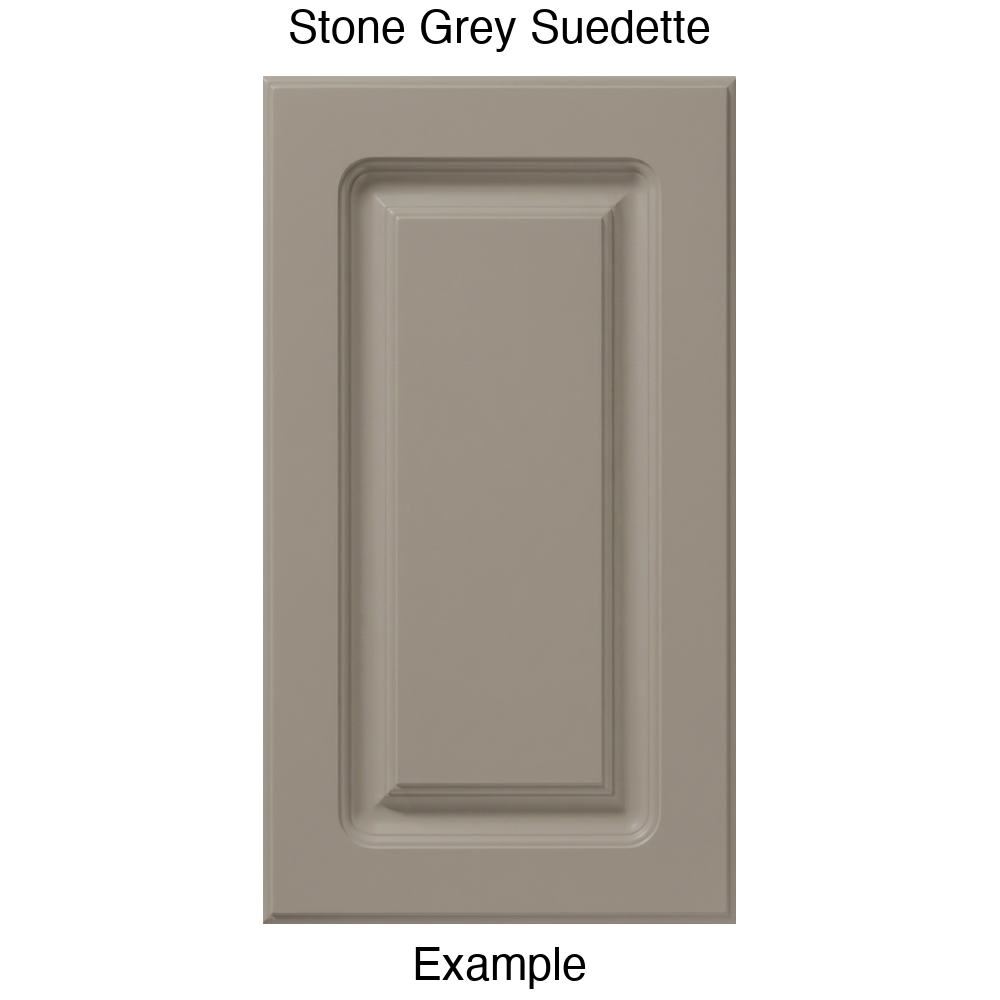 AR756 Raised Panel Thermofoil Cabinet Door in Stone Grey Suedette
