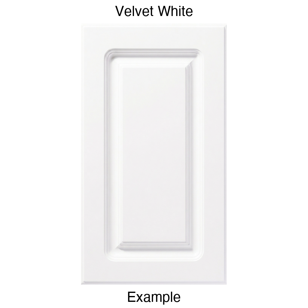 AR756 Raised Panel Thermofoil Cabinet Door in Velvet White