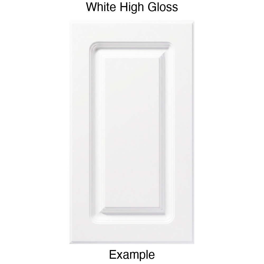 AR756 Raised Panel Thermofoil Cabinet Door in White High Gloss