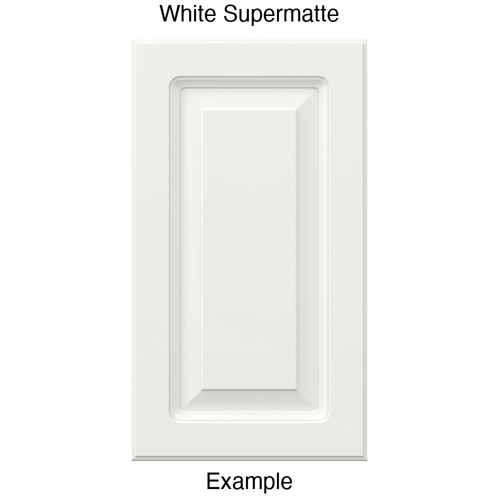 AR756 Raised Panel Thermofoil Cabinet Door in White Supermatte