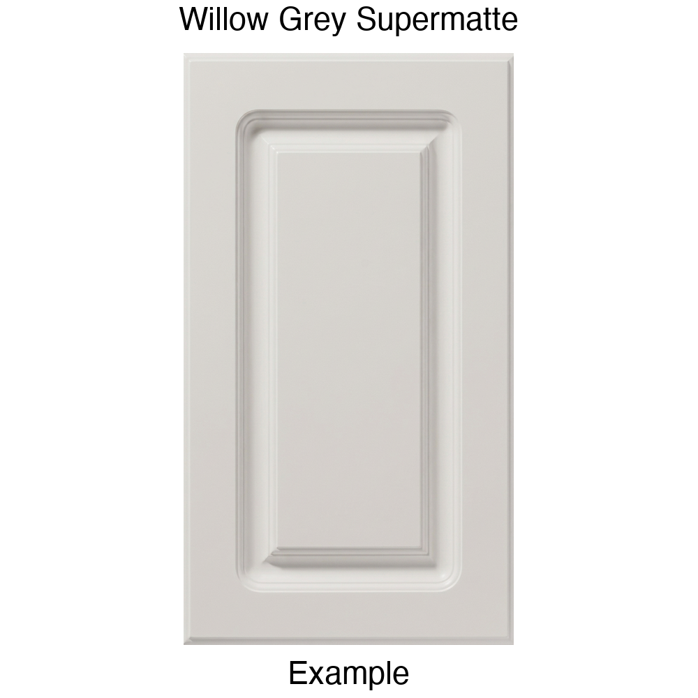 AR756 Raised Panel Thermofoil Cabinet Door in Willow Grey Supermatte