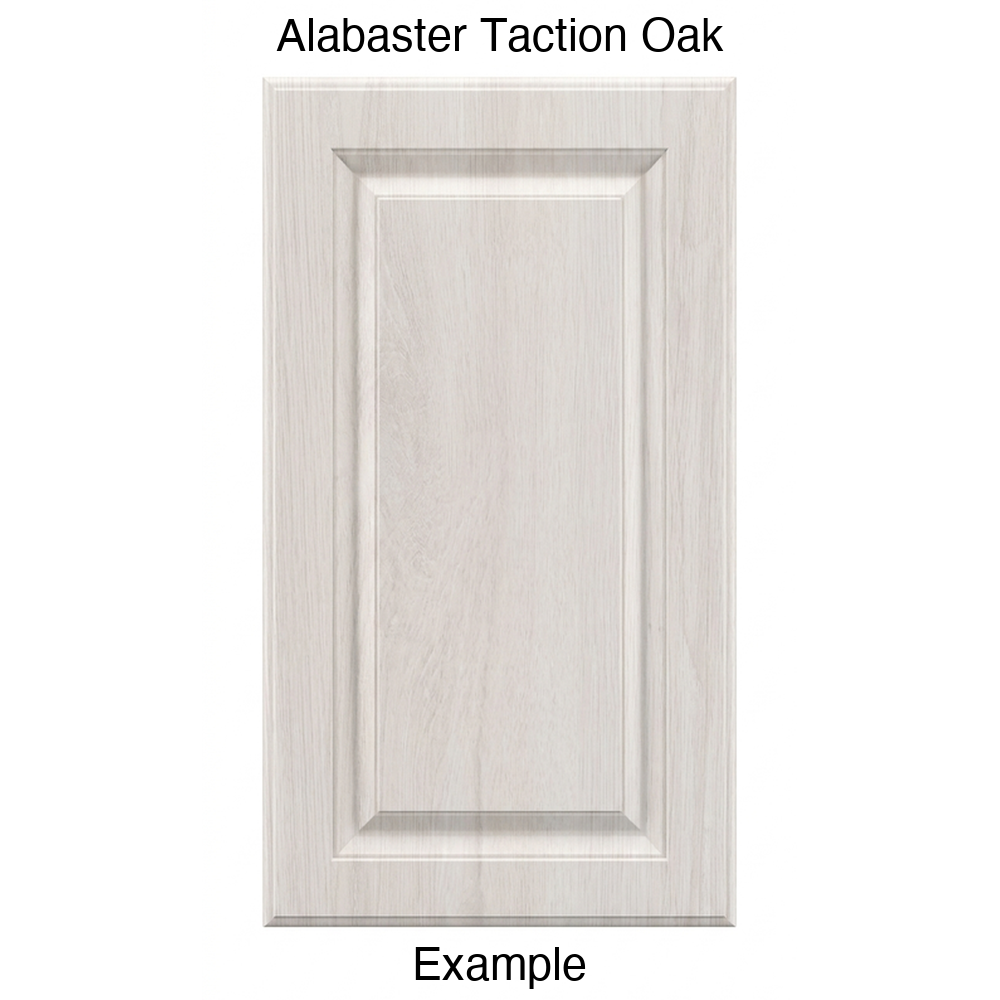 AR766 Raised Panel Thermofoil Cabinet Door in Alabaster Taction Oak
