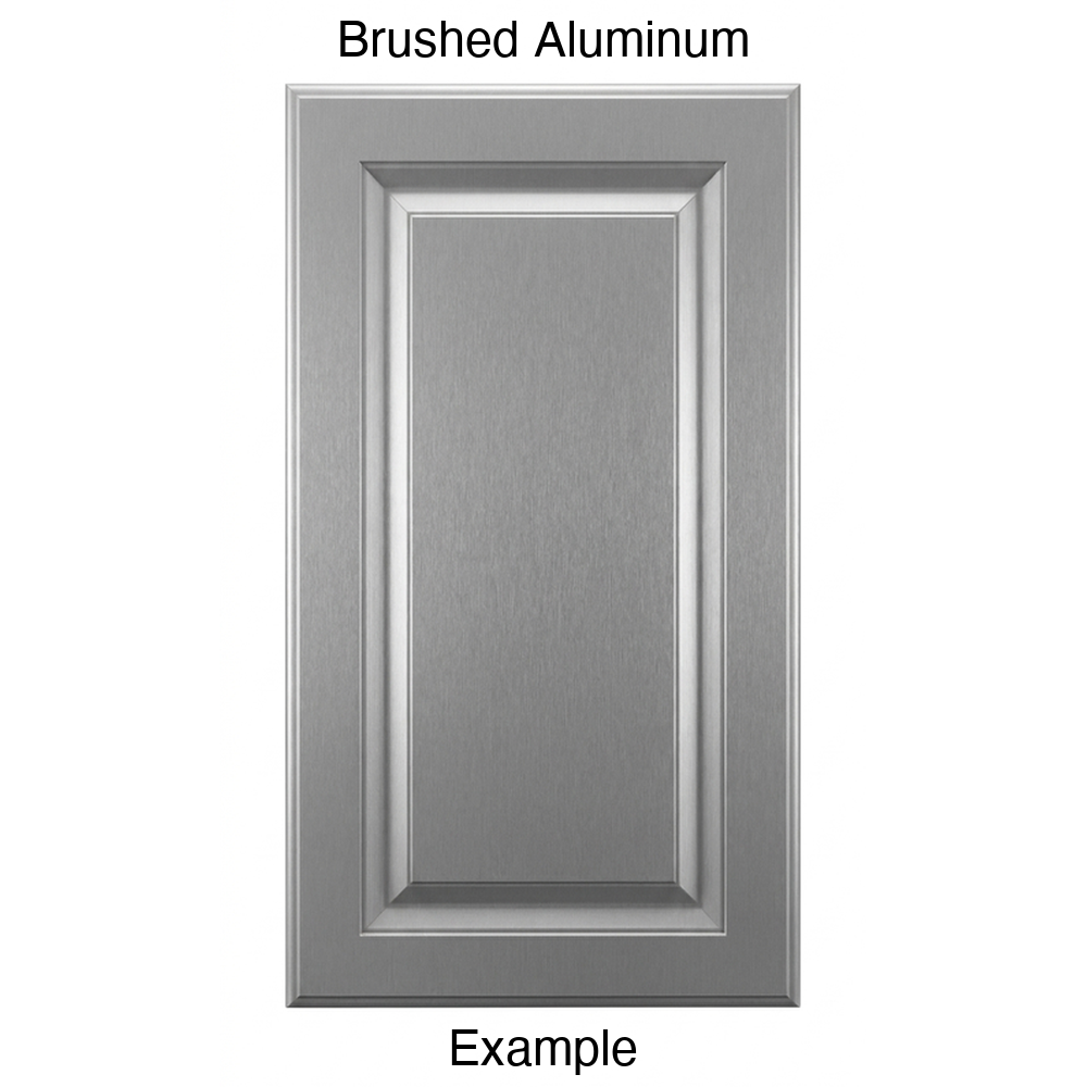 AR766 Raised Panel Thermofoil Cabinet Door in Brushed Aluminum