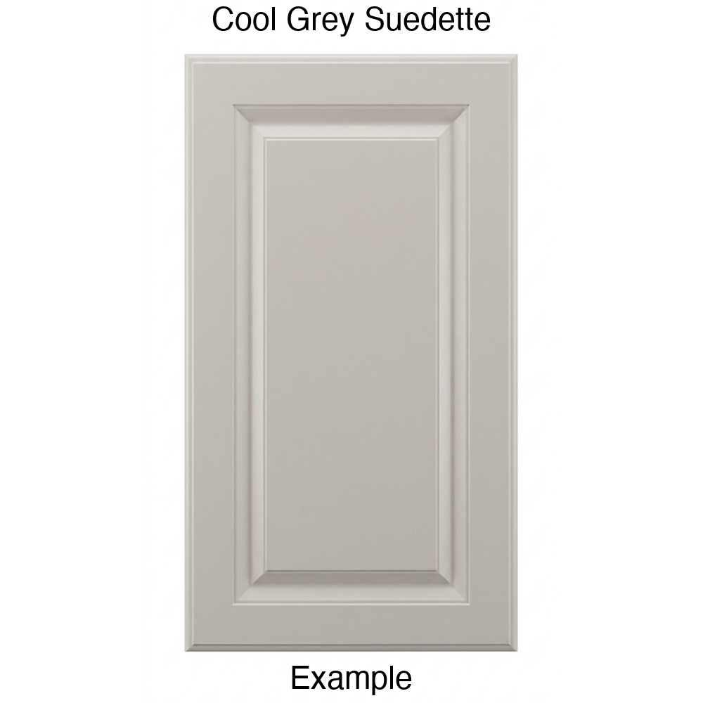 AR766 Raised Panel Thermofoil Cabinet Door in Cool Grey Suedette