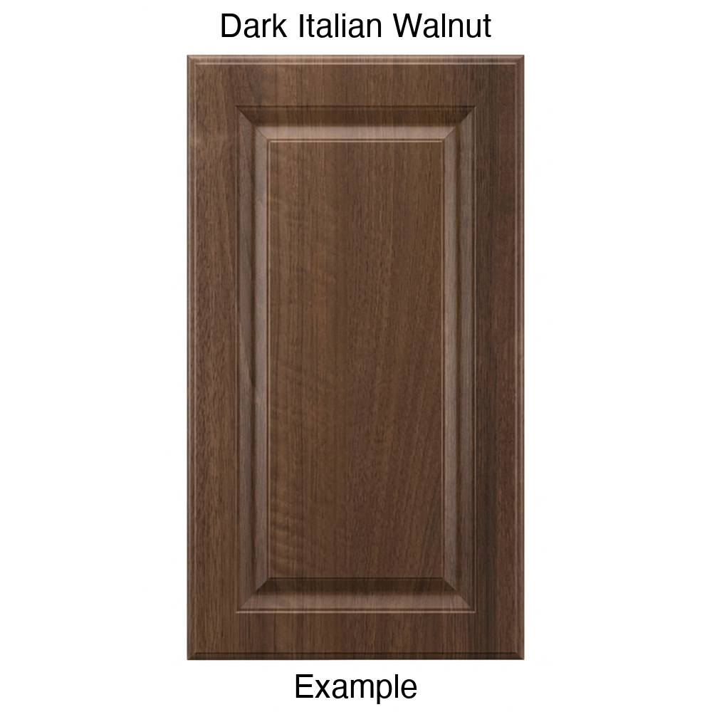AR766 Raised Panel Thermofoil Cabinet Door in Dark Italian Walnut