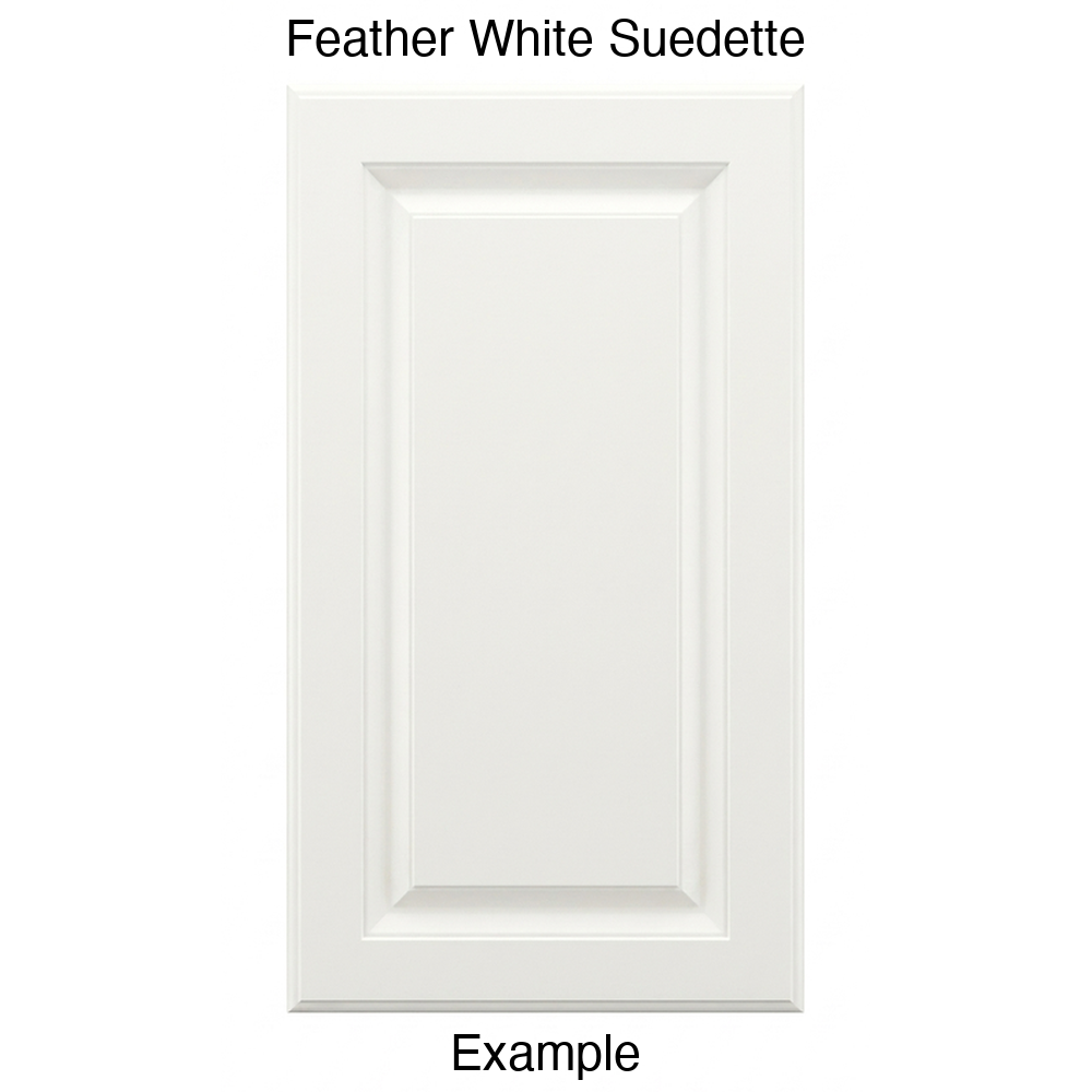 AR766 Raised Panel Thermofoil Cabinet Door in Feather White Suedette