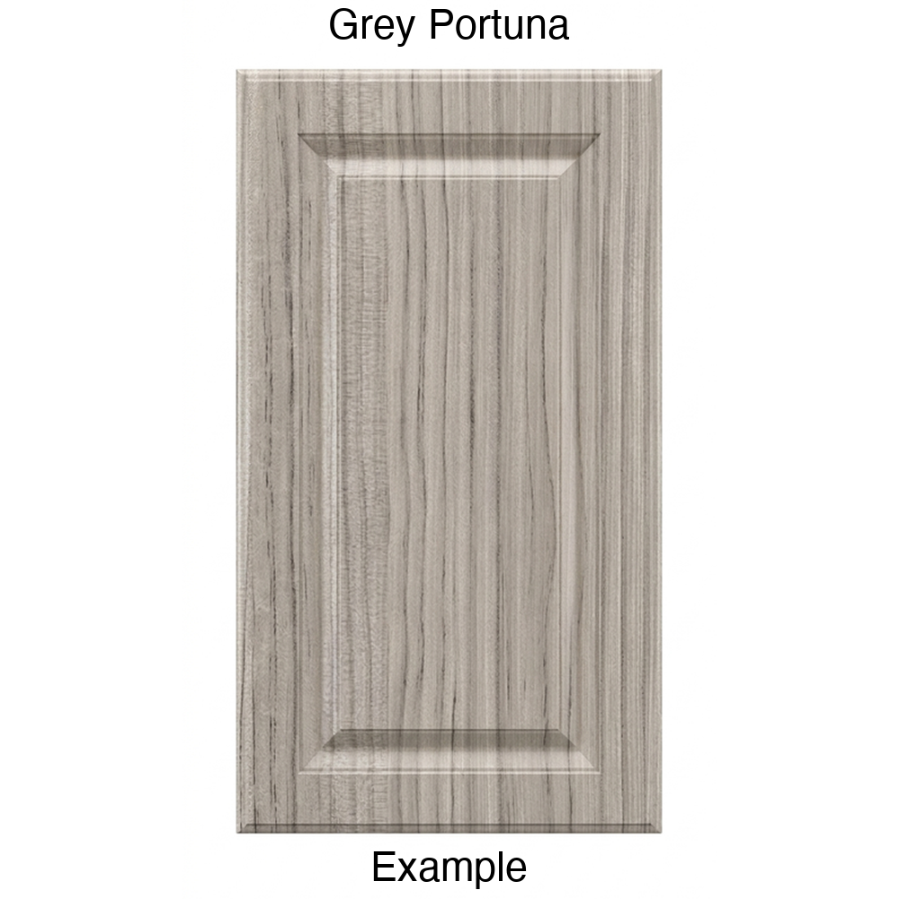 AR766 Raised Panel Thermofoil Cabinet Door in Grey Portuna