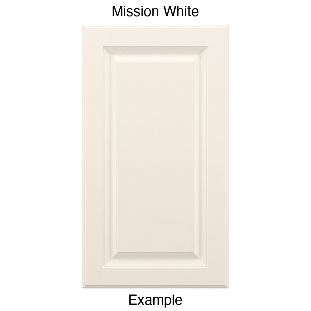 AR766 Raised Panel Thermofoil Cabinet Door in Mission White