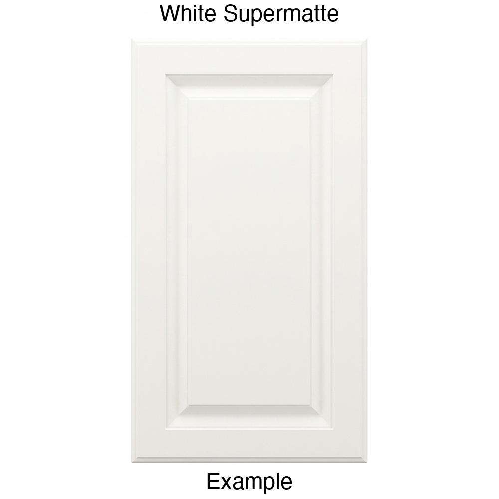 AR766 Raised Panel Thermofoil Cabinet Door in White Supermatte