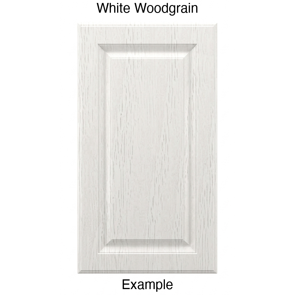 AR766 Raised Panel Thermofoil Cabinet Door in White Woodgrain