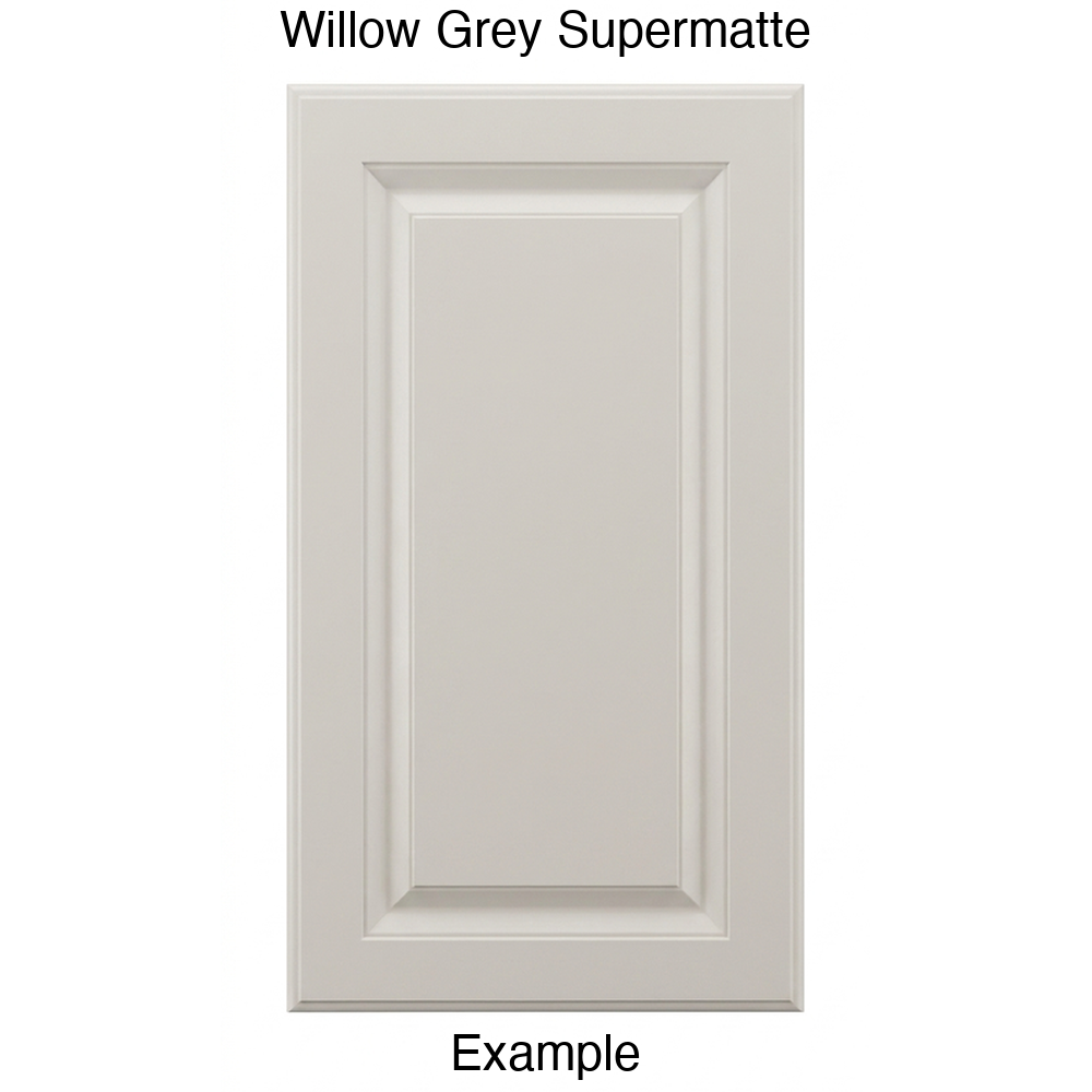 AR766 Raised Panel Thermofoil Cabinet Door in Willow Grey Supermatte