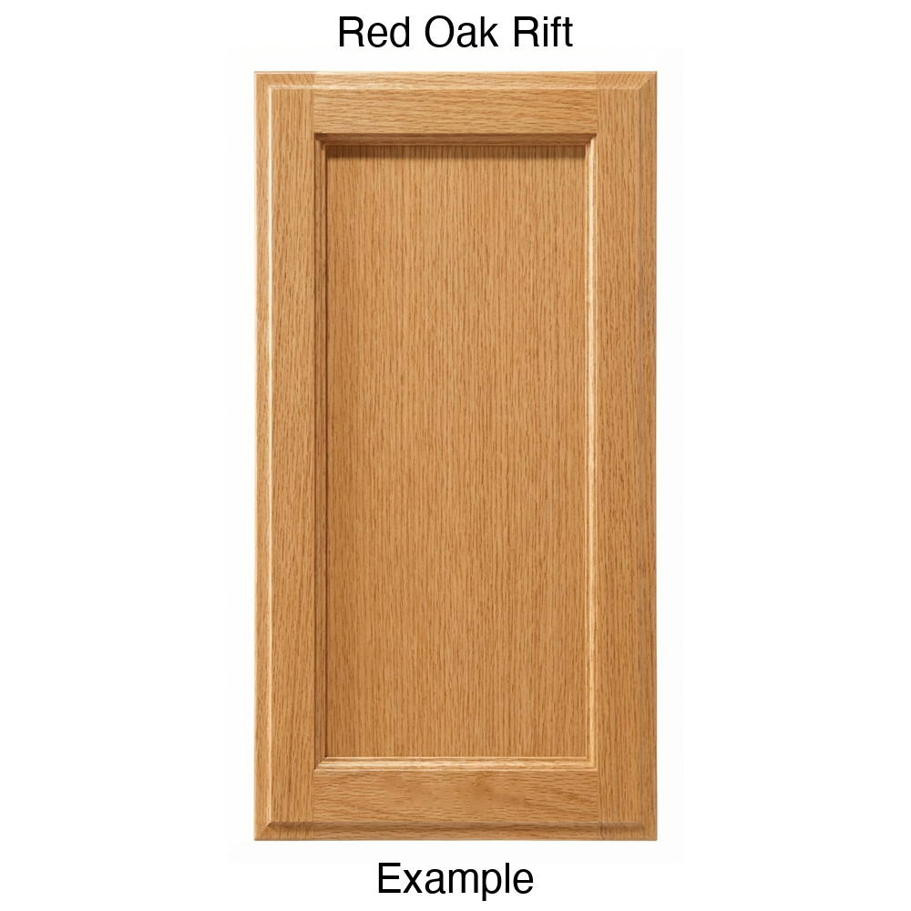Adobe Recessed Panel Cabinet Door in Red Oak Rift