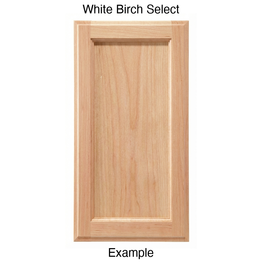 Adobe Recessed Panel Cabinet Door in White Birch Select