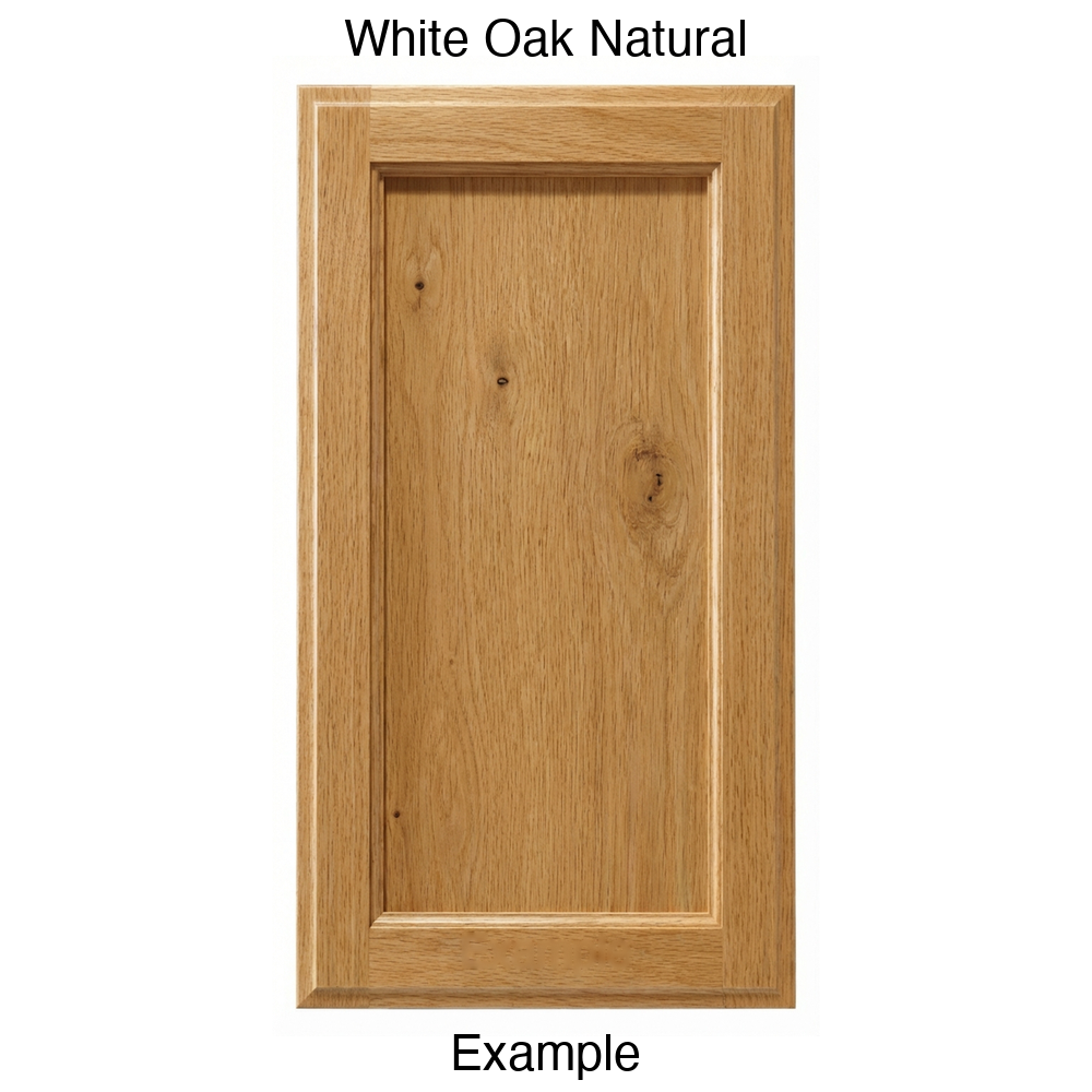 Adobe Recessed Panel Cabinet Door in White Oak Natural