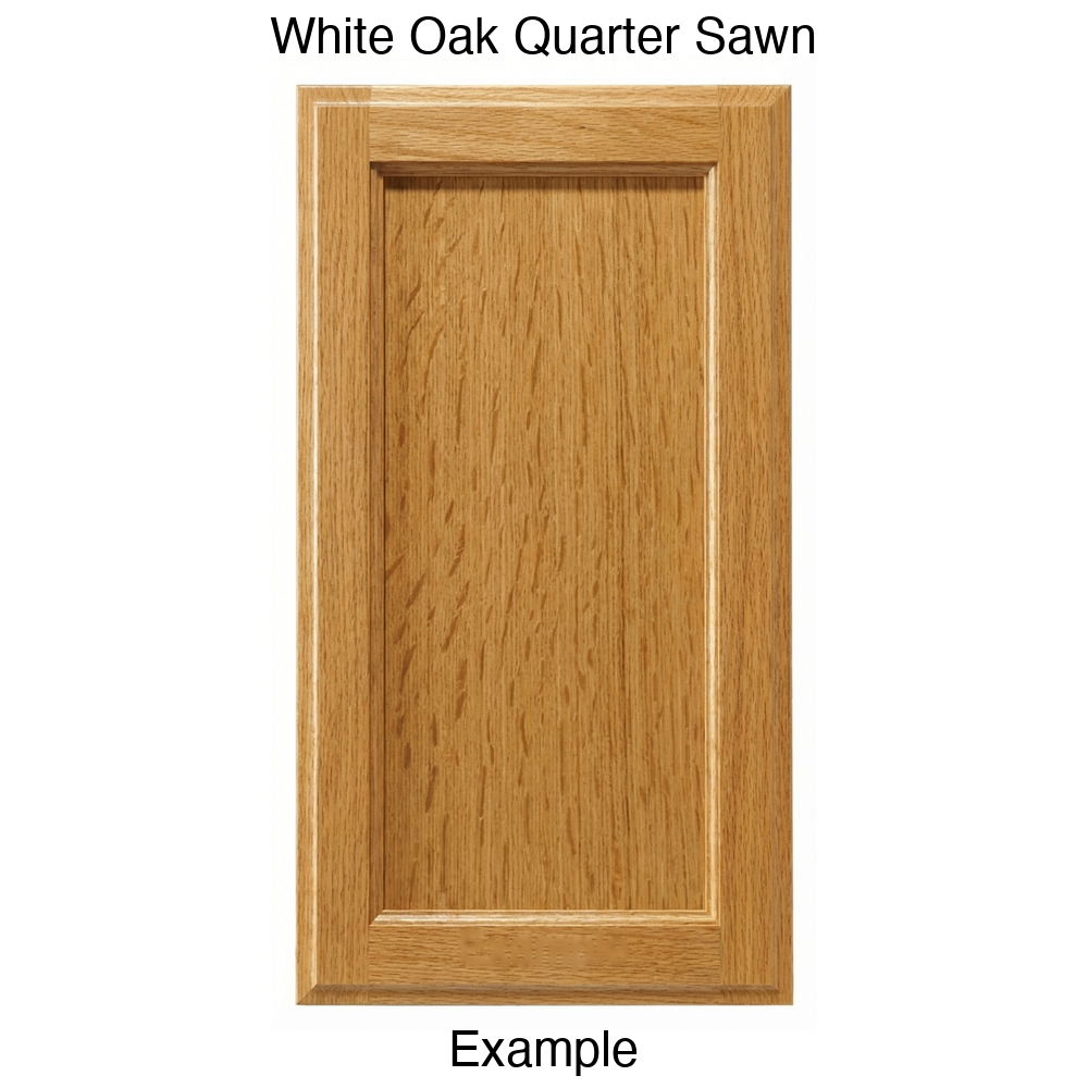 Adobe Recessed Panel Cabinet Door in White Oak Quarter Sawn