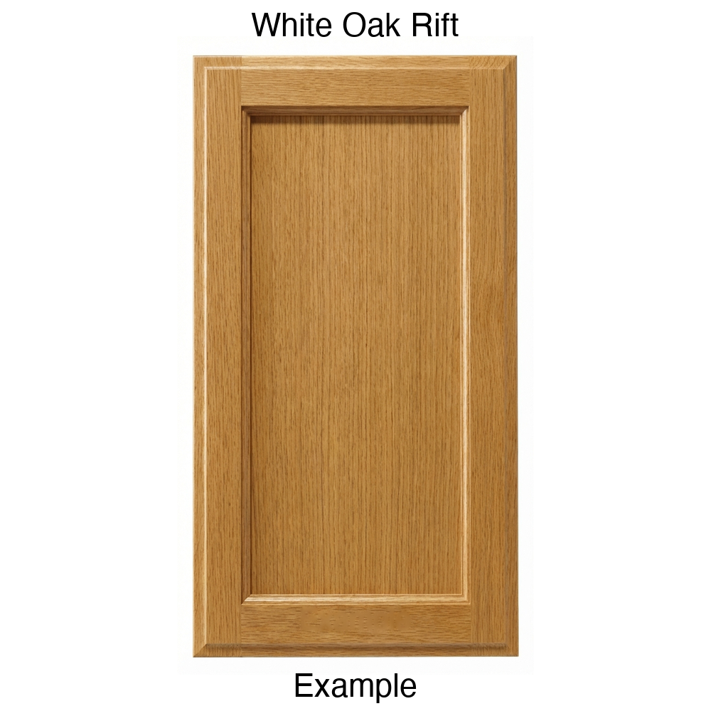 Adobe Recessed Panel Cabinet Door in White Oak Rift