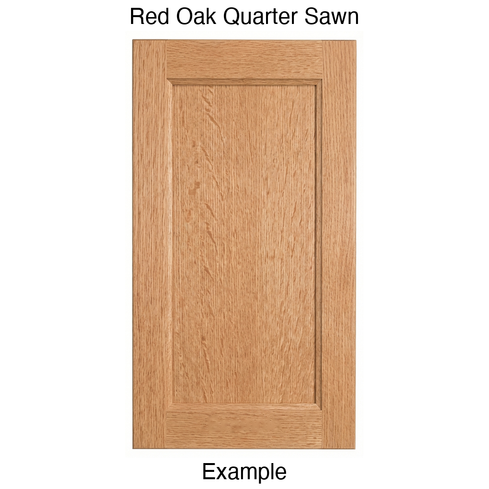 Alpine Recessed Panel Cabinet Door in Red Oak Quarter Sawn