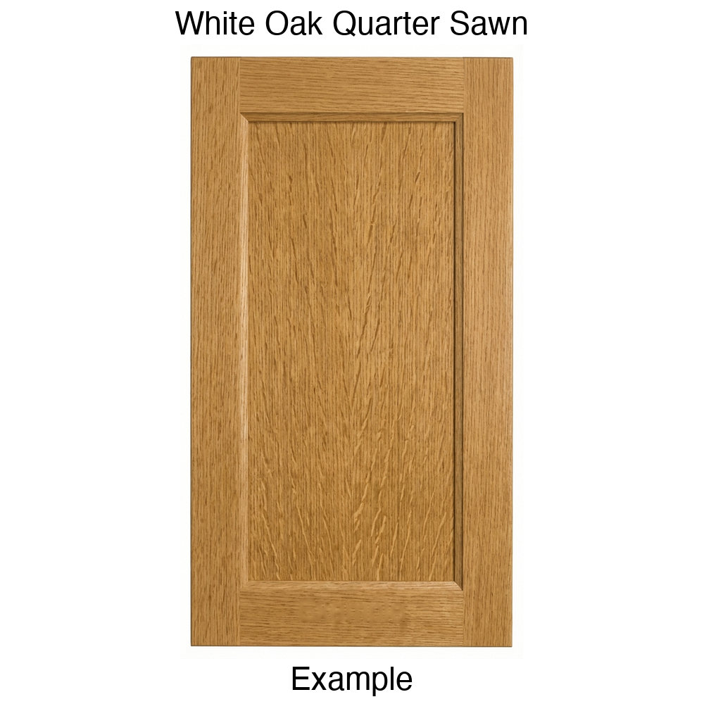 Alpine Recessed Panel Cabinet Door in White Oak Quarter Sawn