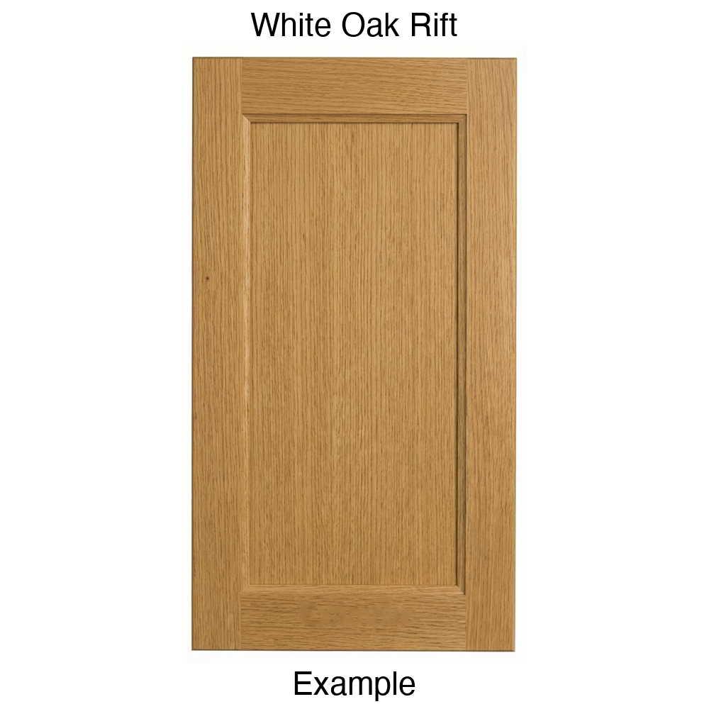Alpine Recessed Panel Cabinet Door in White Oak Rift