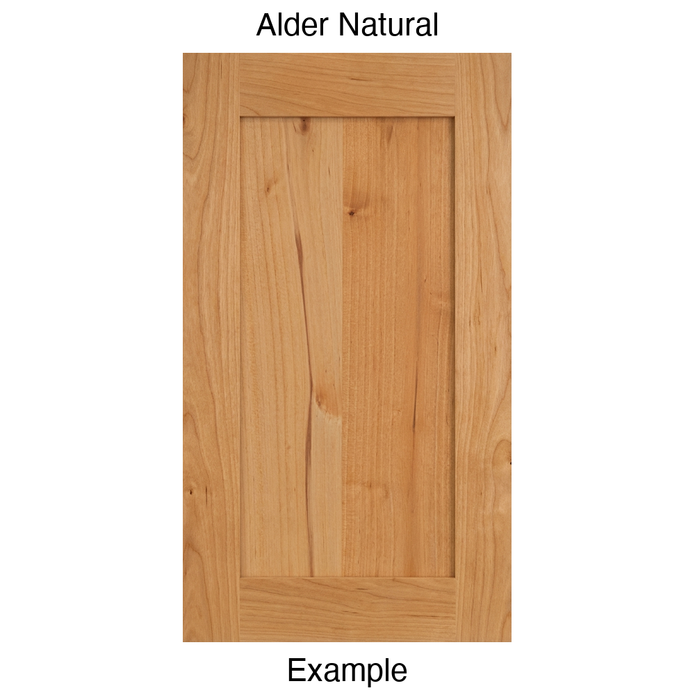 Arcadia Recessed Panel Cabinet Door in Alder Natural