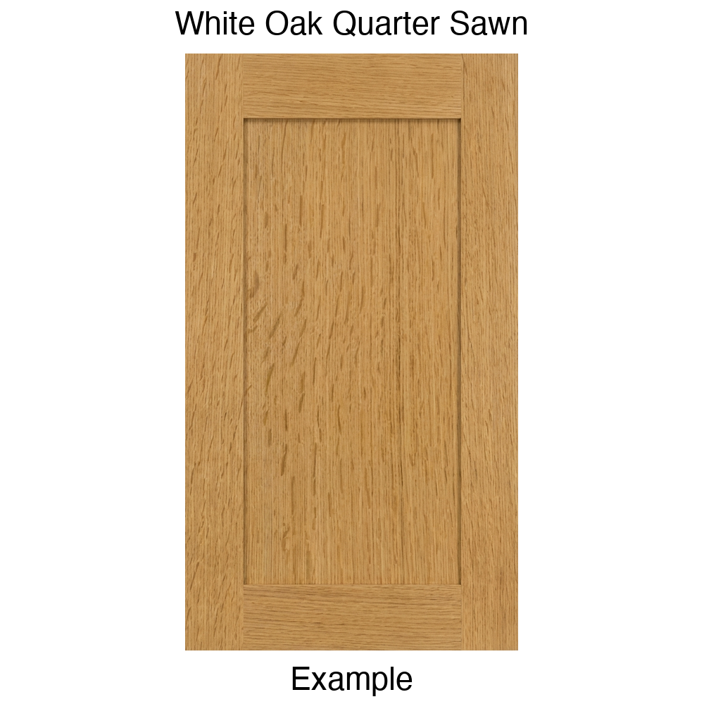 Arcadia Recessed Panel Cabinet Door in White Oak Quarter Sawn