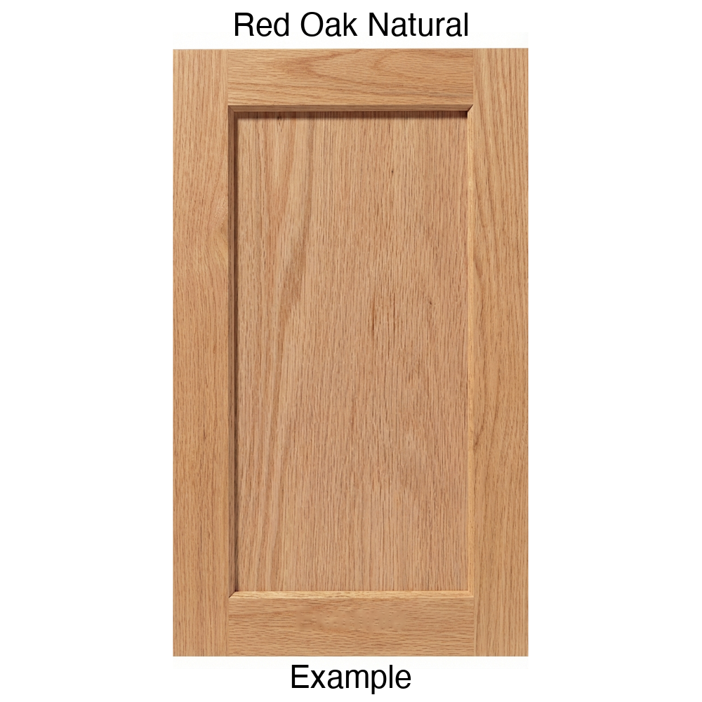 Artesia Recessed Panel Cabinet Door in Red Oak Natural