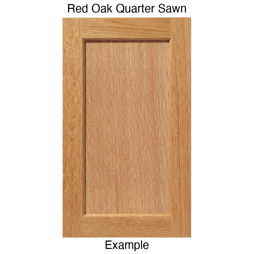 Artesia Recessed Panel Cabinet Door in Red Oak Quarter Sawn